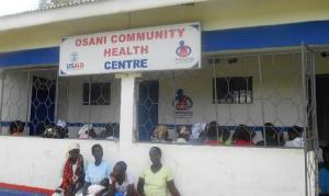 Client queue to receive health services at Osani Community Hospital